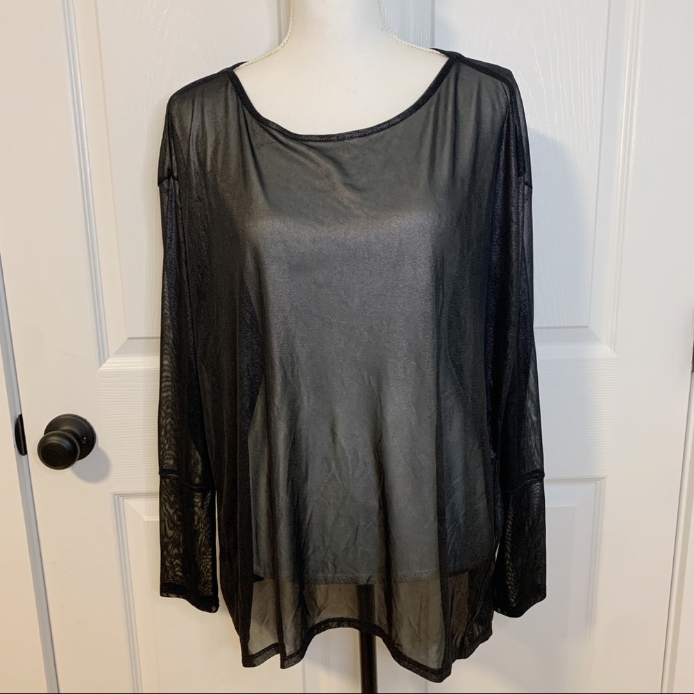 Silence + Noise Sheer Long Sleeve Top